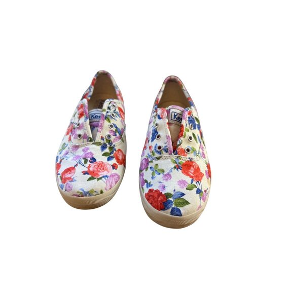 Keds Size 7  Floral Slip-On Canvas White Multicolor Casual Sneaker Shoes - Picture 8 of 12